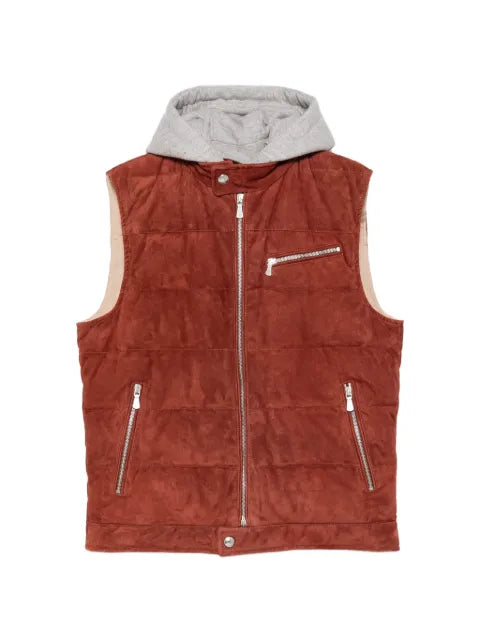 Eleventy suede gilet