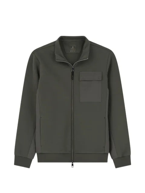 Boggi Milano full-zip sweatshirt in cotton-blend scuba B Tech