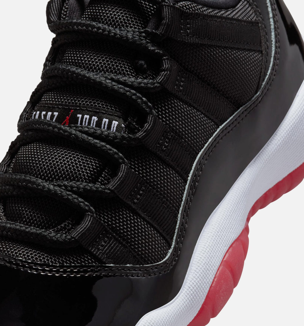 Air Jordan 11 Retro Bred Kids' Shoes - Black/Red/White