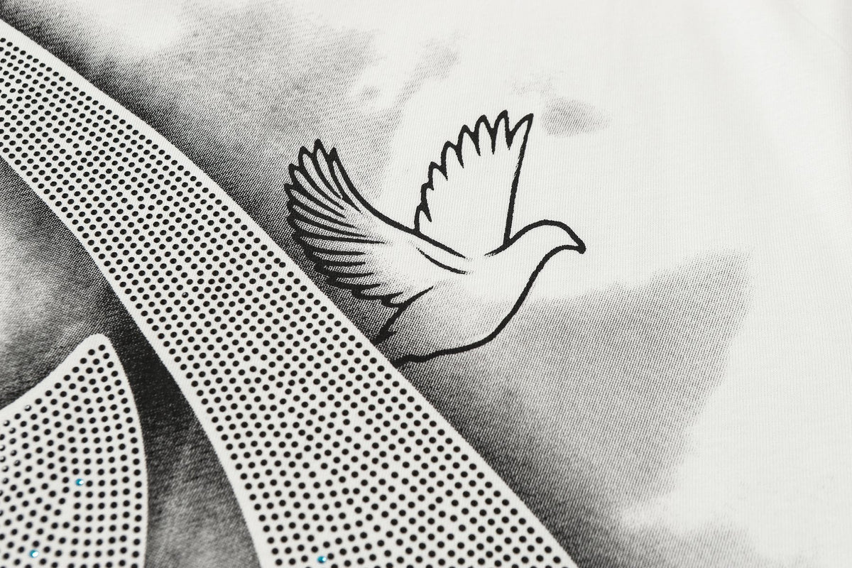 MIXED EMOTION Dove Angel Graphic Short-Sleeve T-Shirt
