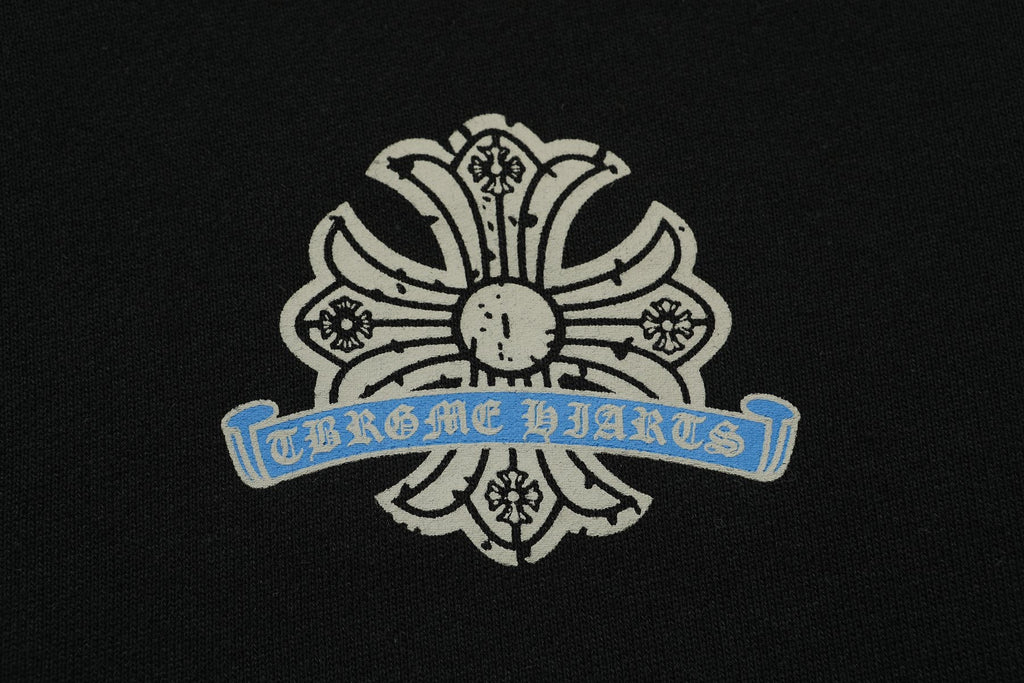 Chrome Hearts Blue Sanskrit Cross Zip Hoodie