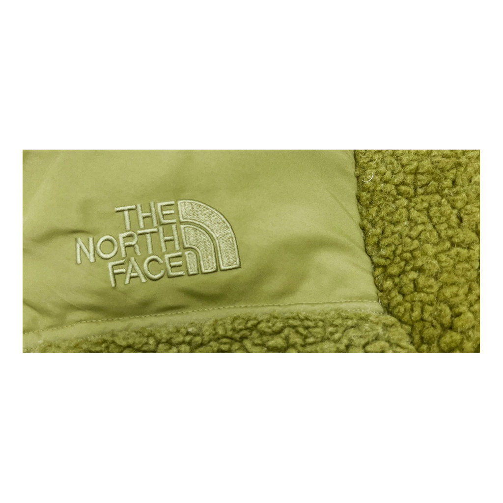 The North Face Fleece-Panel Stand-Collar Puffer Jacket in Olive